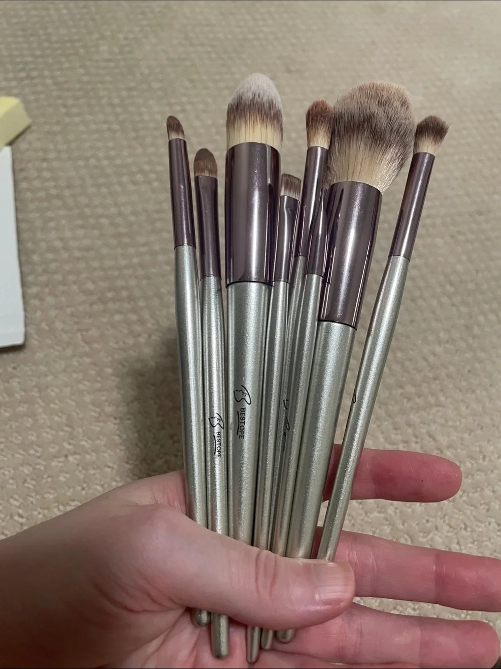 🖤5/$25 Silver Handle Makeup Brush Set - 8 Piece
